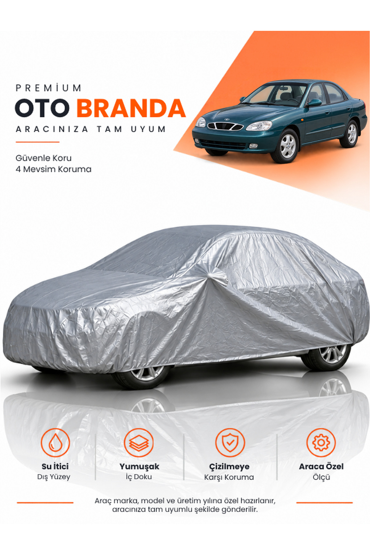 DAEWOO NUBİRA (2000-2002) SEDAN Uyumlu Araba Brandası Oto Branda Araba Örtüsü Araç Çadırı