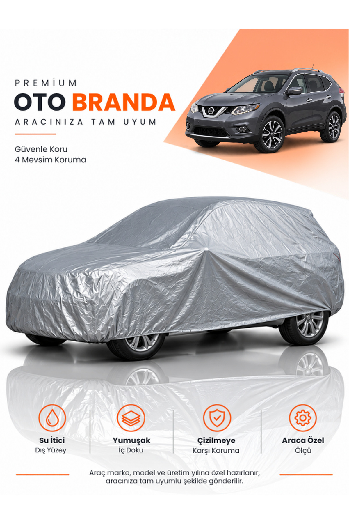 NİSSAN X-TRAİL T32 (2014-2021) SUV Uyumlu Araba Brandası Oto Branda Araba Örtüsü Araç Çadırı