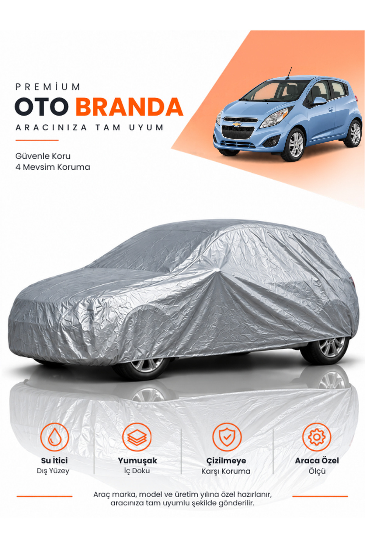 CHEVROLET SPARK (2015-2022) HATCHBACK Uyumlu Araba Brandası Oto Branda Araba Örtüsü Araç Çadırı