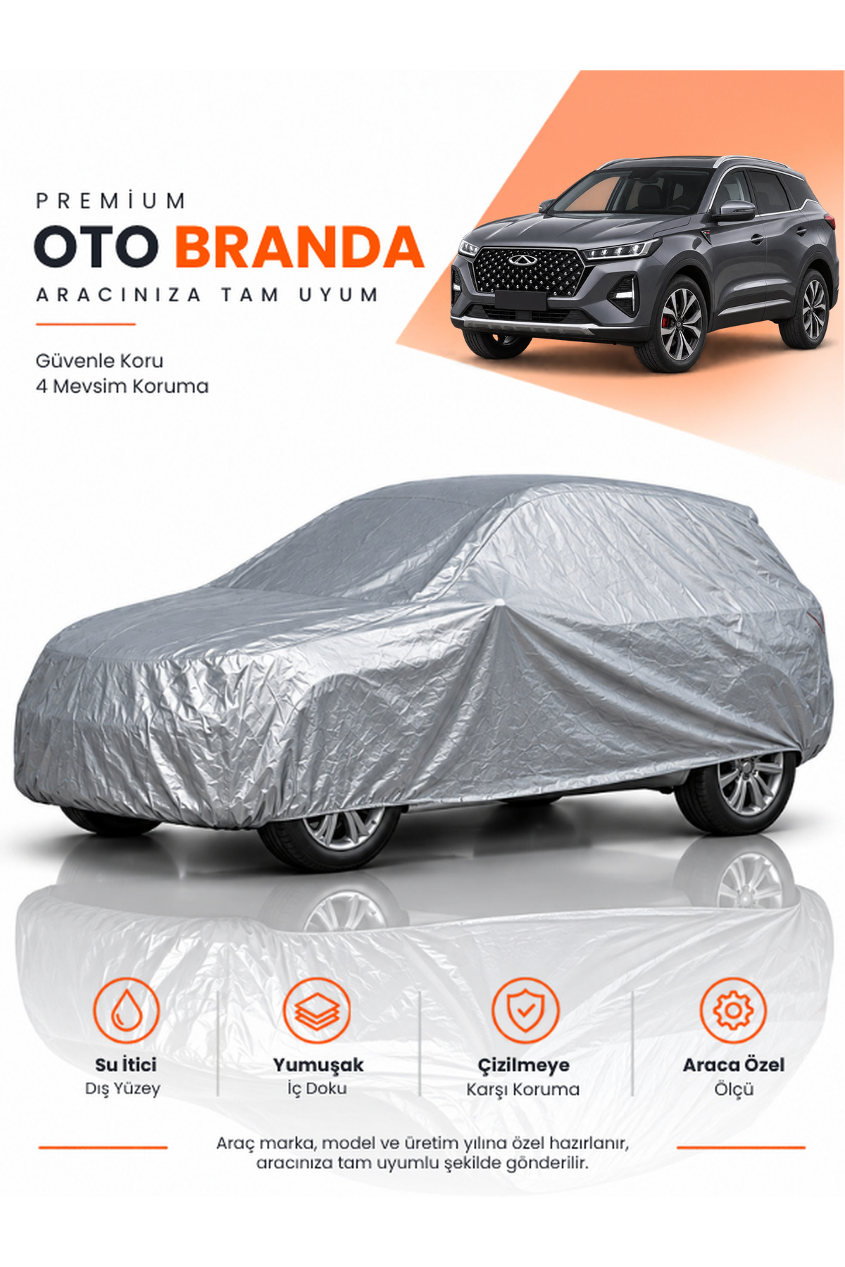 CHERY TİGGO 7 PRO MAX (2024-2026) SUV Uyumlu Araba Brandası Oto Branda Araba Örtüsü Araç Çadırı