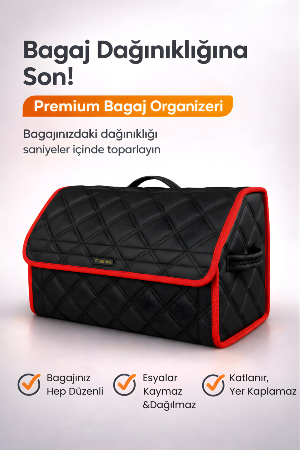 Bagaj Çantası Oto Bagaj Organizer Çift Kat Deri Su Geçirmez Kaymaz Katlanır Araç Düzenleyici