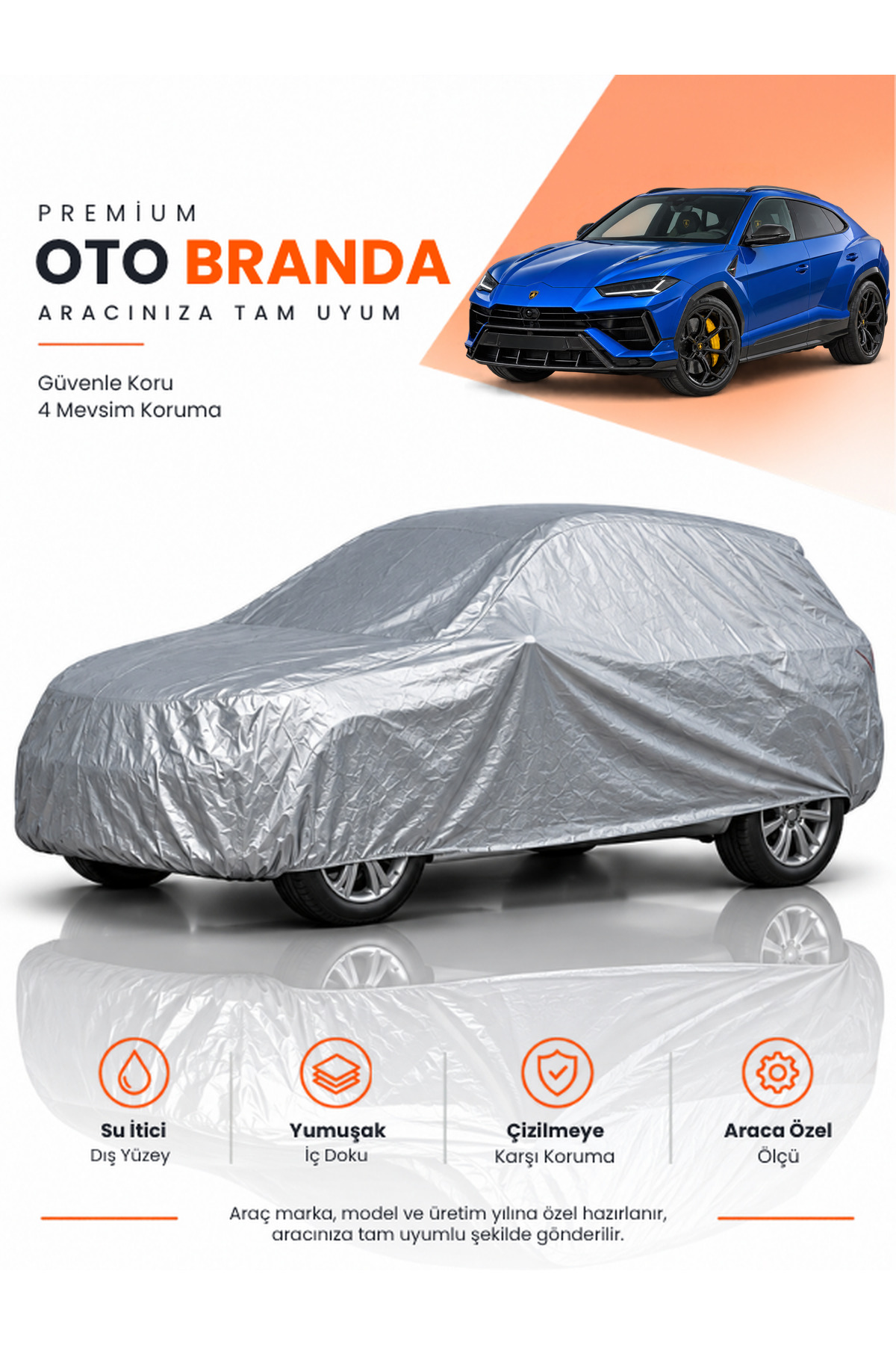 LAMBORGHİNİ URUS S PERFORMANTE MLB EVO (2023-2025) SUV Uyumlu Araba Brandası Oto Branda Araba Örtüsü