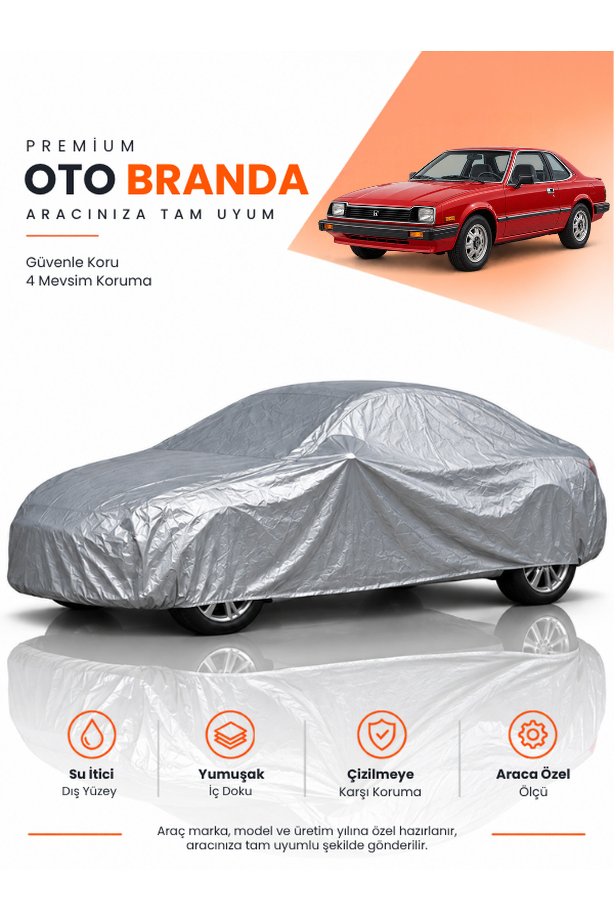 HONDA PRELUDE (1982-1987) COUPE Uyumlu Araba Brandası Oto Branda Araba Örtüsü Araç Çadırı