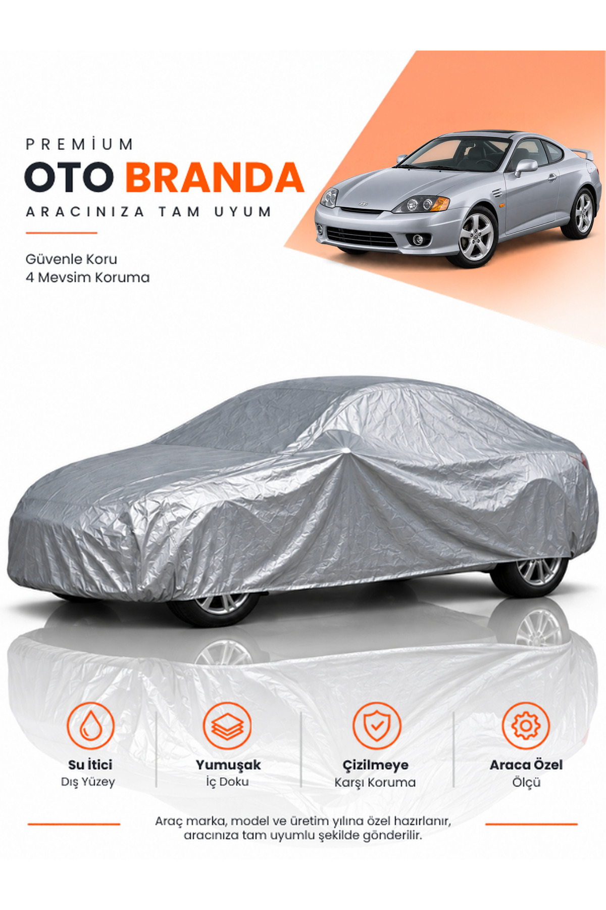 HYUNDAİ COUPE (2002-2009) COUPE Uyumlu Araba Brandası Oto Branda Araba Örtüsü Araç Çadırı