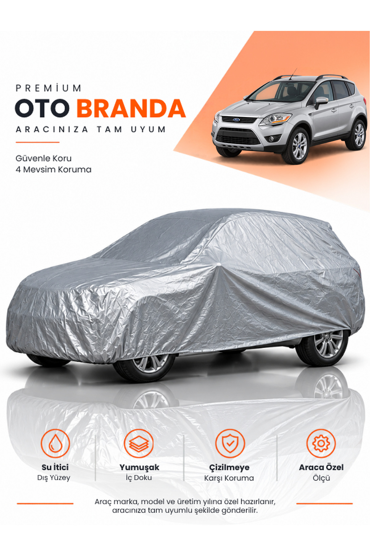 FORD KUGA (2008-2012) SUV Uyumlu Araba Brandası Oto Branda Araba Örtüsü Araç Çadırı