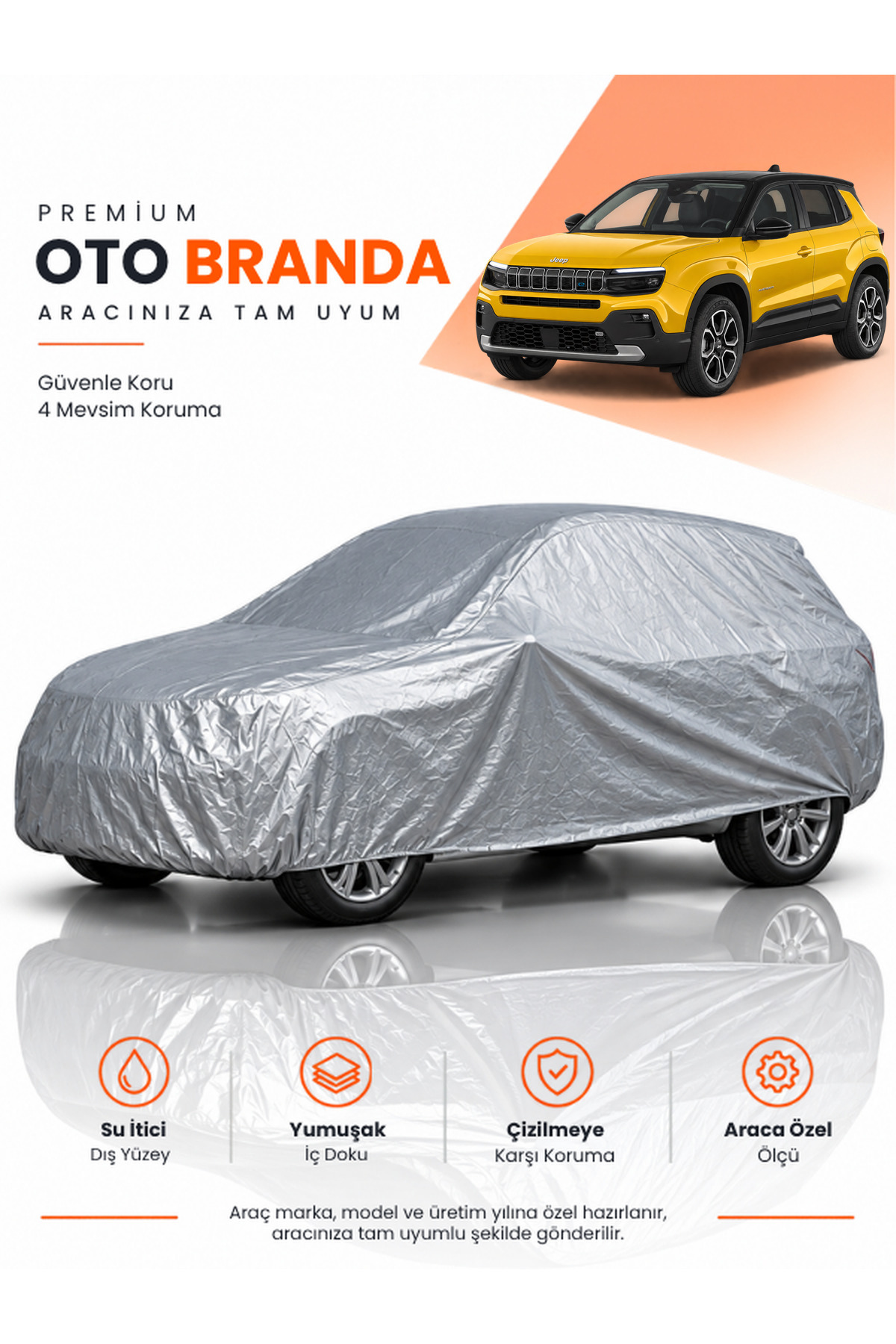 JEEP AVENGER (2024-2026) SUV Uyumlu Araba Brandası Oto Branda Araba Örtüsü Araç Çadırı