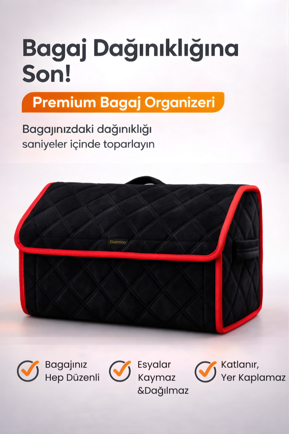 Bagaj Çantası Oto Bagaj Organizer Lüks Tay Tüyü Su Geçirmez Kaymaz Katlanır Düzenleyici
