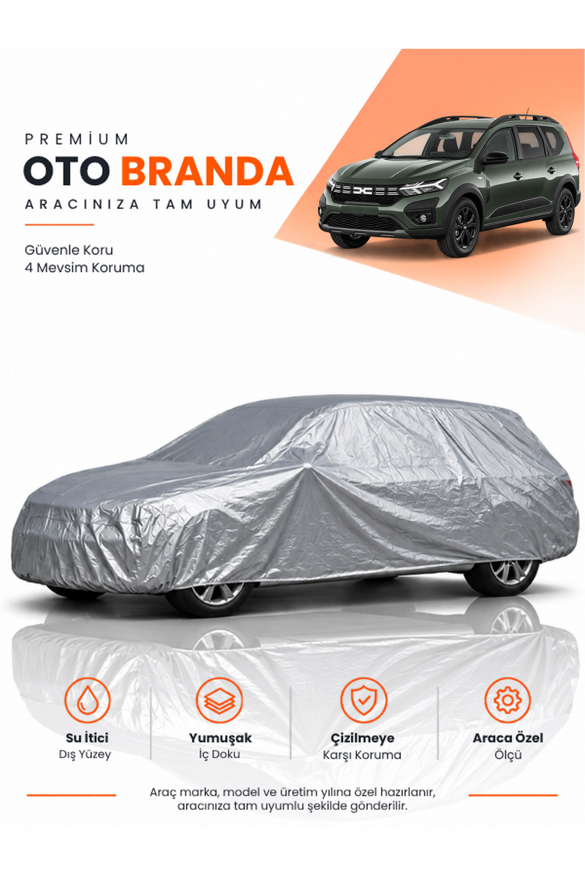 DACİA JOGGER (2024-2026) STATION WAGON Uyumlu Araba Brandası Oto Branda Araba Örtüsü Araç Çadırı