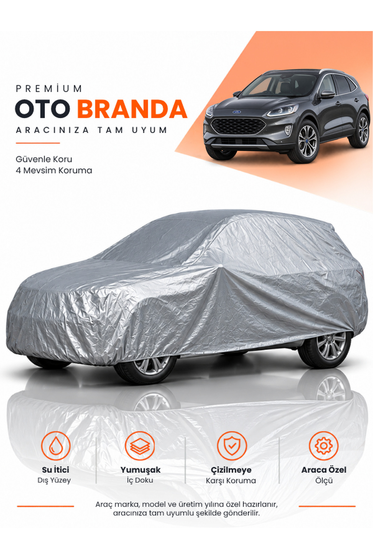 FORD KUGA CX482 (2020-2024) SUV Uyumlu Araba Brandası Oto Branda Araba Örtüsü Araç Çadırı