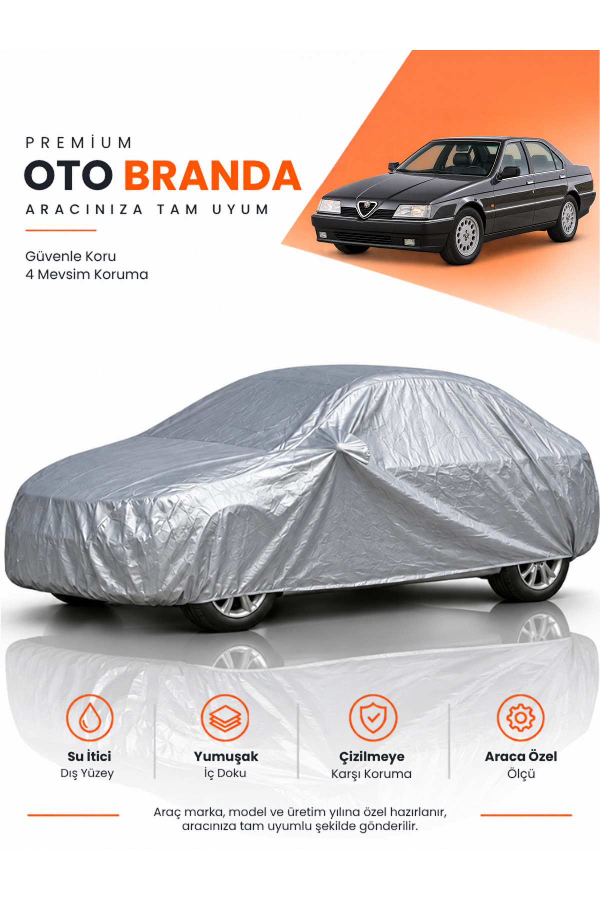 ALFA ROMEO 164 (1987-1992) SEDAN Uyumlu Araba Brandası Oto Branda Araba Örtüsü Araç Çadırı