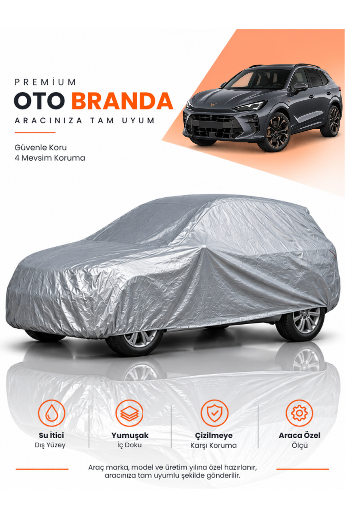 CUPRA TERRAMAR (2025-2026) SUV Uyumlu Araba Brandası Oto Branda Araba Örtüsü Araç Çadırı