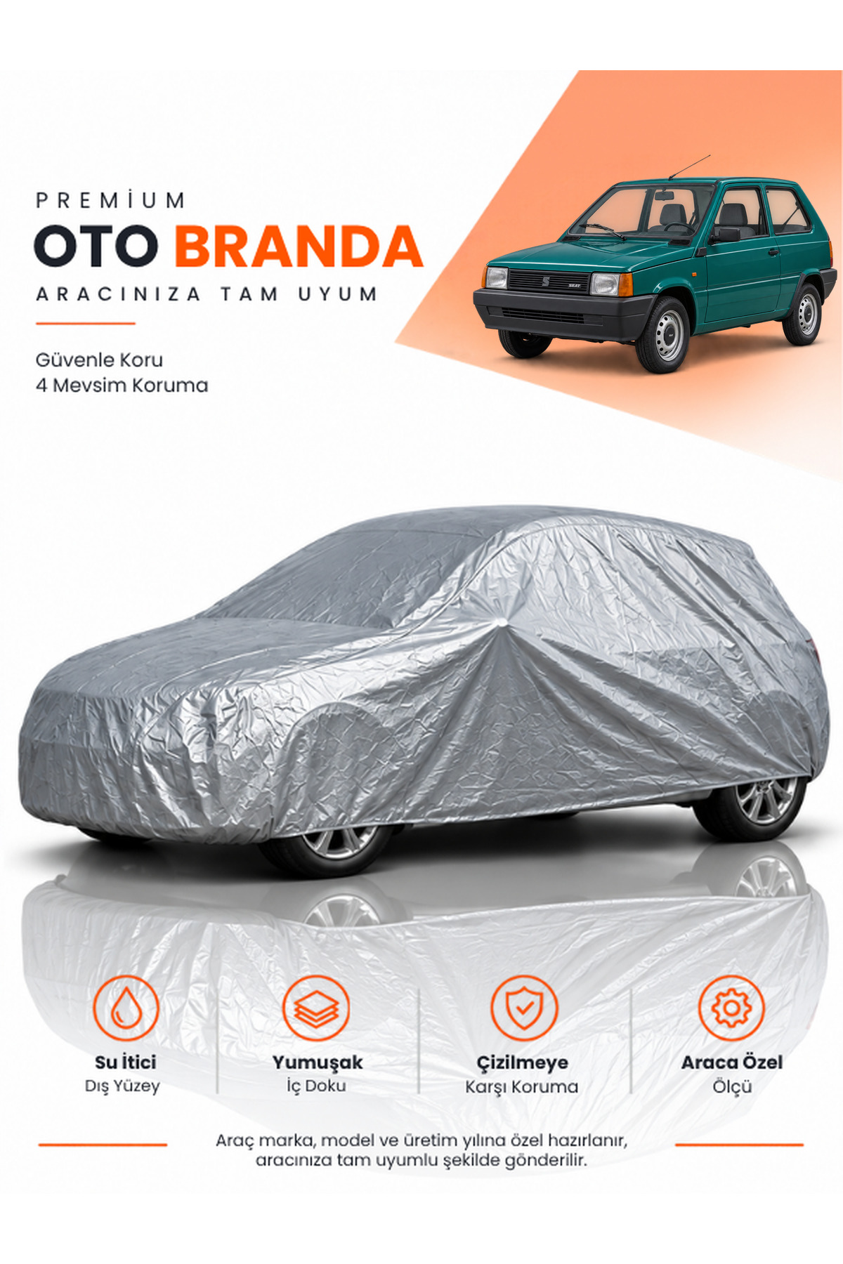 SEAT MARBELLA (1986-1998) HATCHBACK Uyumlu Araba Brandası Oto Branda Araba Örtüsü Araç Çadırı