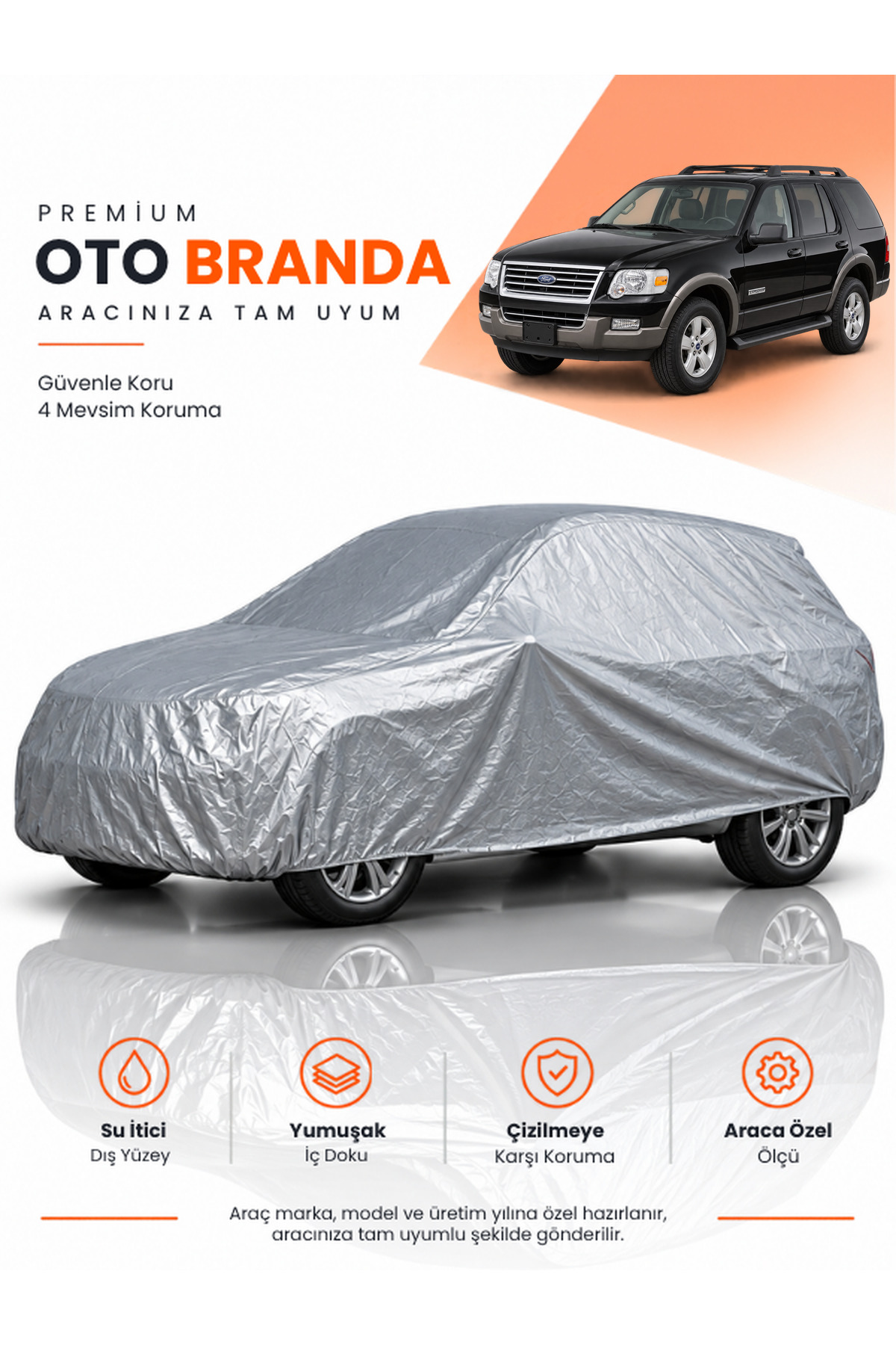 FORD EXPLORER (2006-2010) SUV Uyumlu Araba Brandası Oto Branda Araba Örtüsü Araç Çadırı
