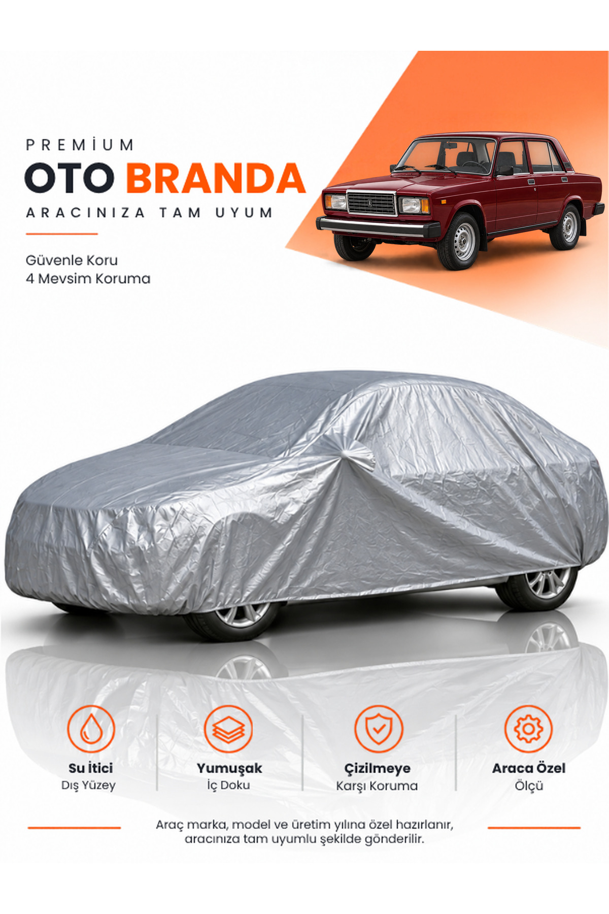LADA 2107 (1982-2012) SEDAN Uyumlu Araba Brandası Oto Branda Araba Örtüsü Araç Çadırı