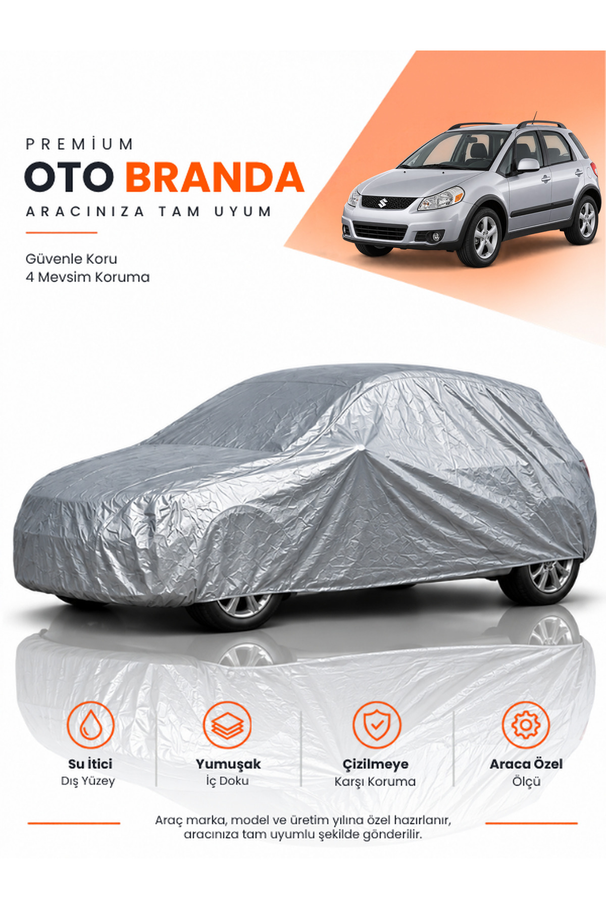SUZUKİ SX4 (2006-2014) HATCHBACK Uyumlu Araba Brandası Oto Branda Araba Örtüsü Araç Çadırı