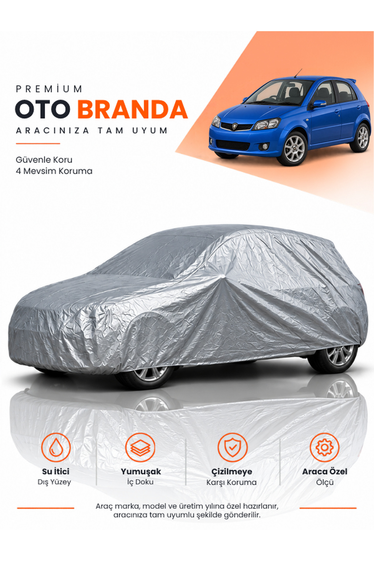 PROTON SAVVY (2005-2011) HATCHBACK Uyumlu Araba Brandası Oto Branda Araba Örtüsü Araç Çadırı