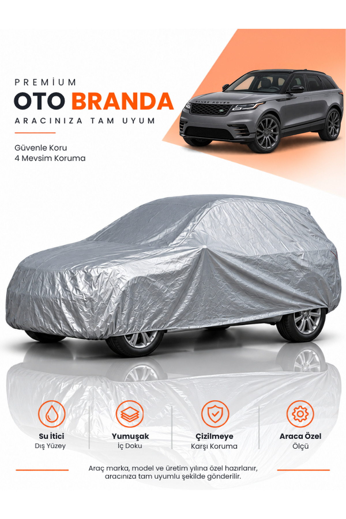 LAND ROVER RANGE ROVER VELAR (2017-2026) SUV Uyumlu Araba Brandası Oto Branda Araba Örtüsü