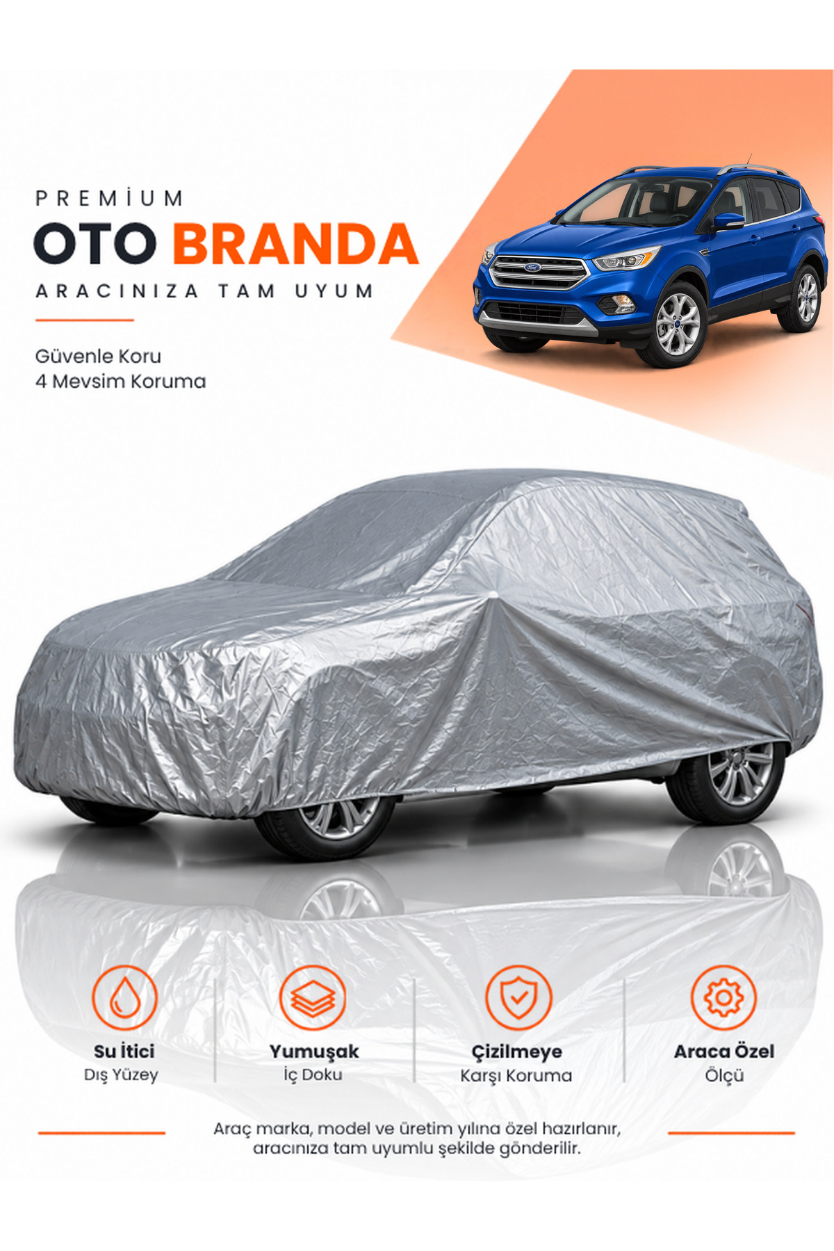 FORD ESCAPE (2019-2026) SUV Uyumlu Araba Brandası Oto Branda Araba Örtüsü Araç Çadırı