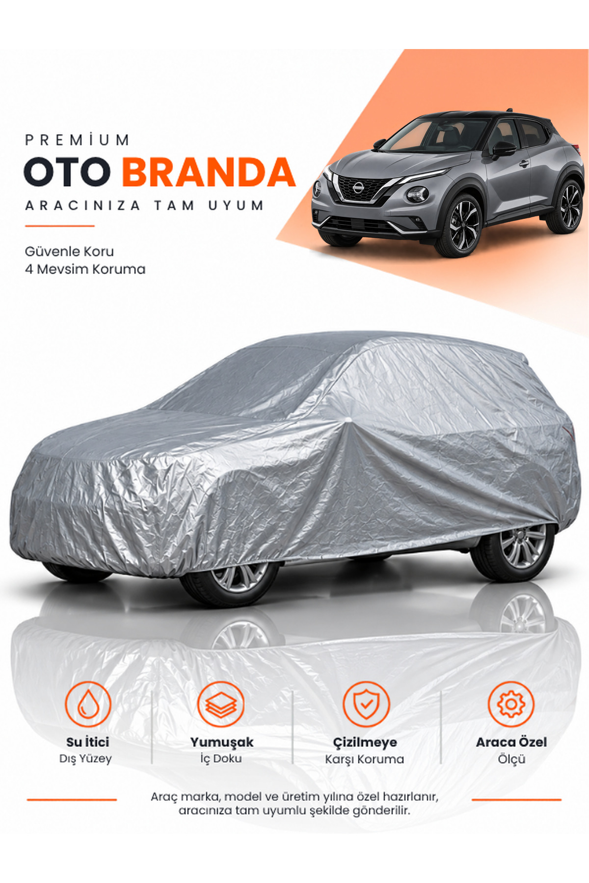 NİSSAN JUKE 2 F16 MAKYAJLI EN YENİ KASA (2024-2026) SUV Uyumlu Araba Brandası Oto Branda
