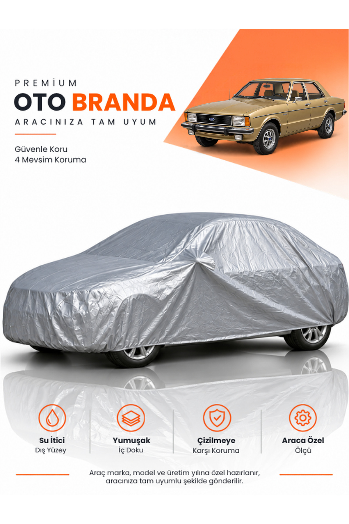 FORD TAUNUS (1976-1979) SEDAN Uyumlu Araba Brandası Oto Branda Araba Örtüsü Araç Çadırı