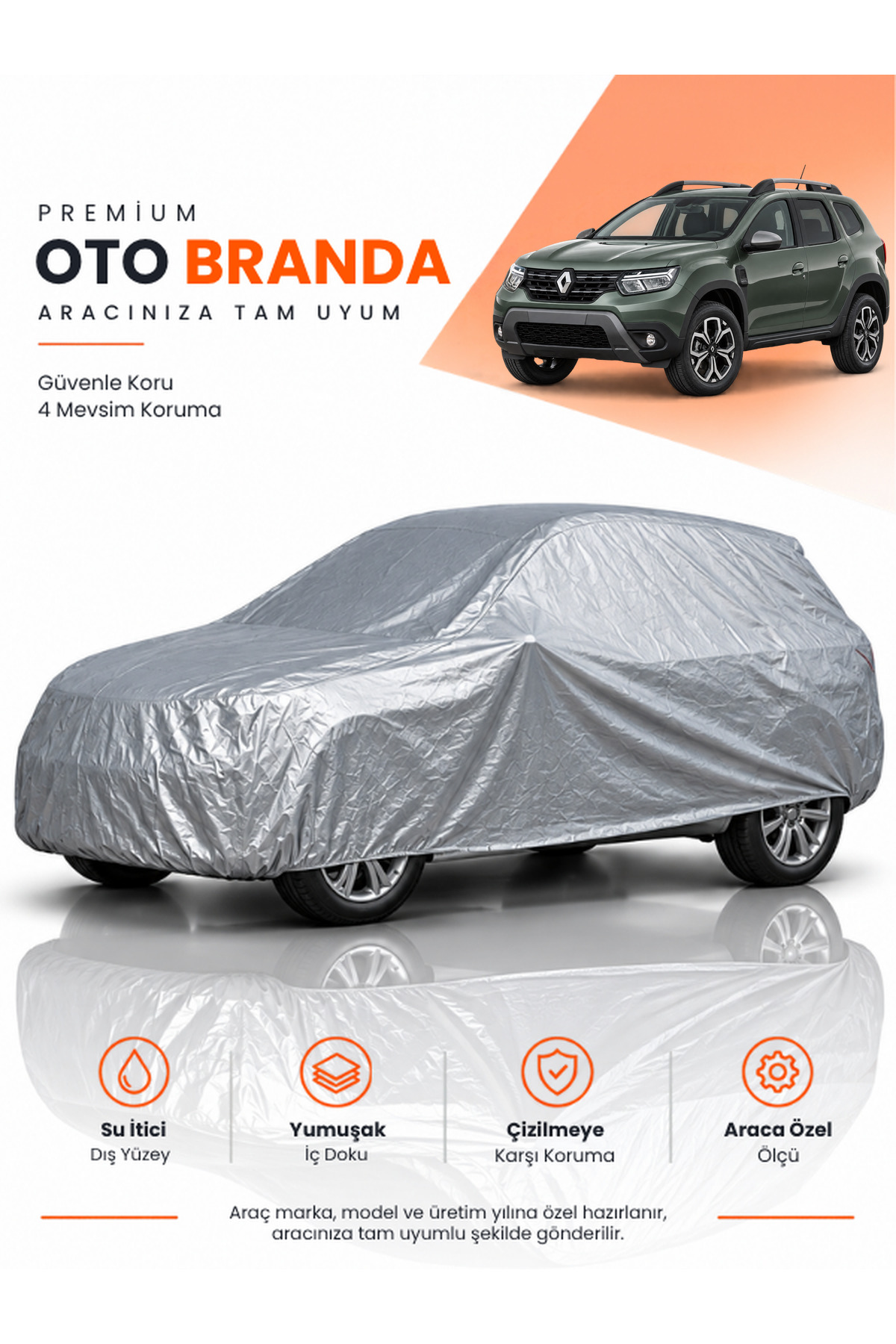 RENAULT DUSTER P1310 (2024-2026) SUV Uyumlu Araba Brandası Oto Branda Araba Örtüsü Araç Çadırı