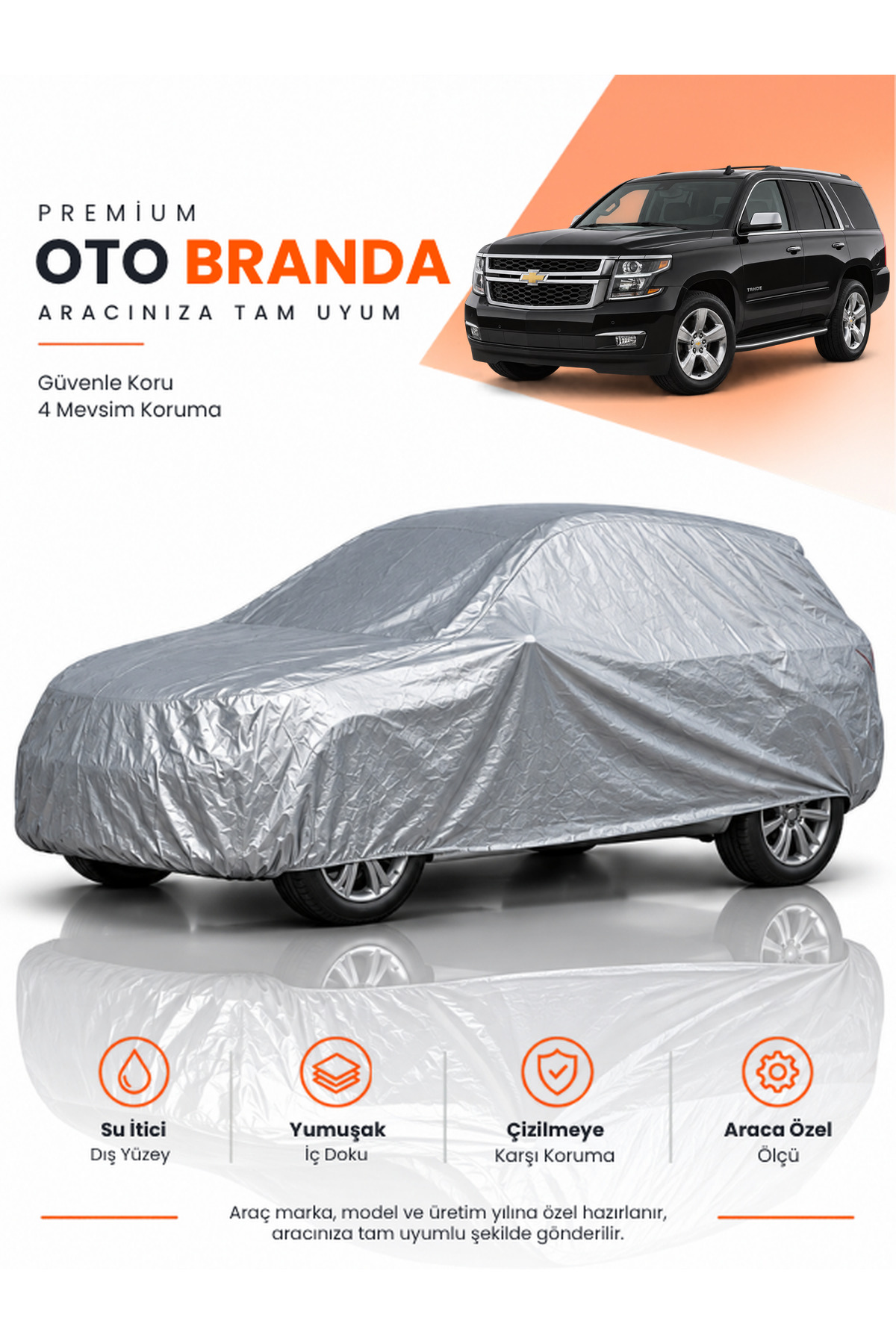 CHEVROLET TAHOE (2015-2020) SUV Uyumlu Araba Brandası Oto Branda Araba Örtüsü Araç Çadırı