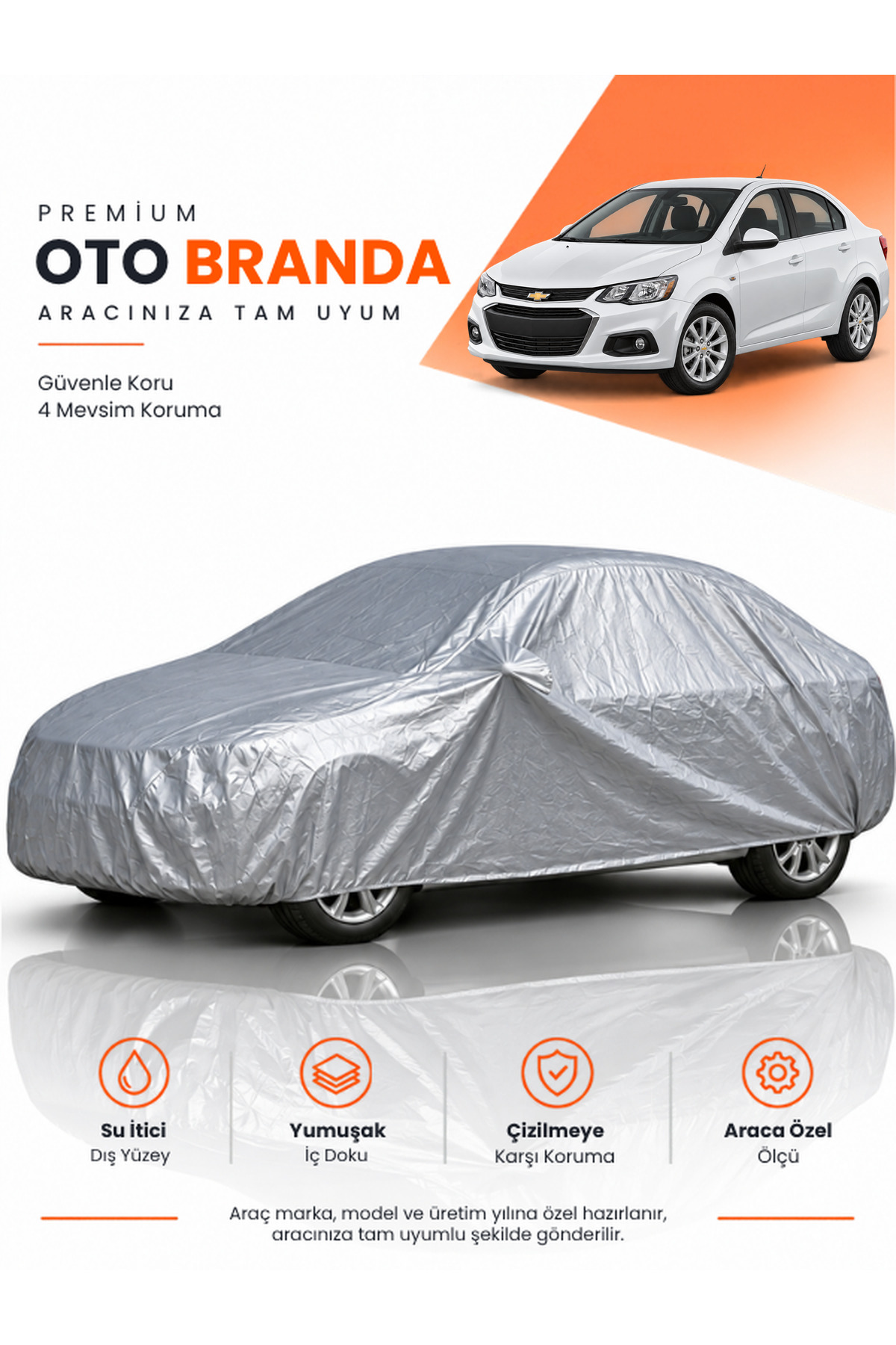CHEVROLET AVEO (2023-2026) SEDAN Uyumlu Araba Brandası Oto Branda Araba Örtüsü Araç Çadırı