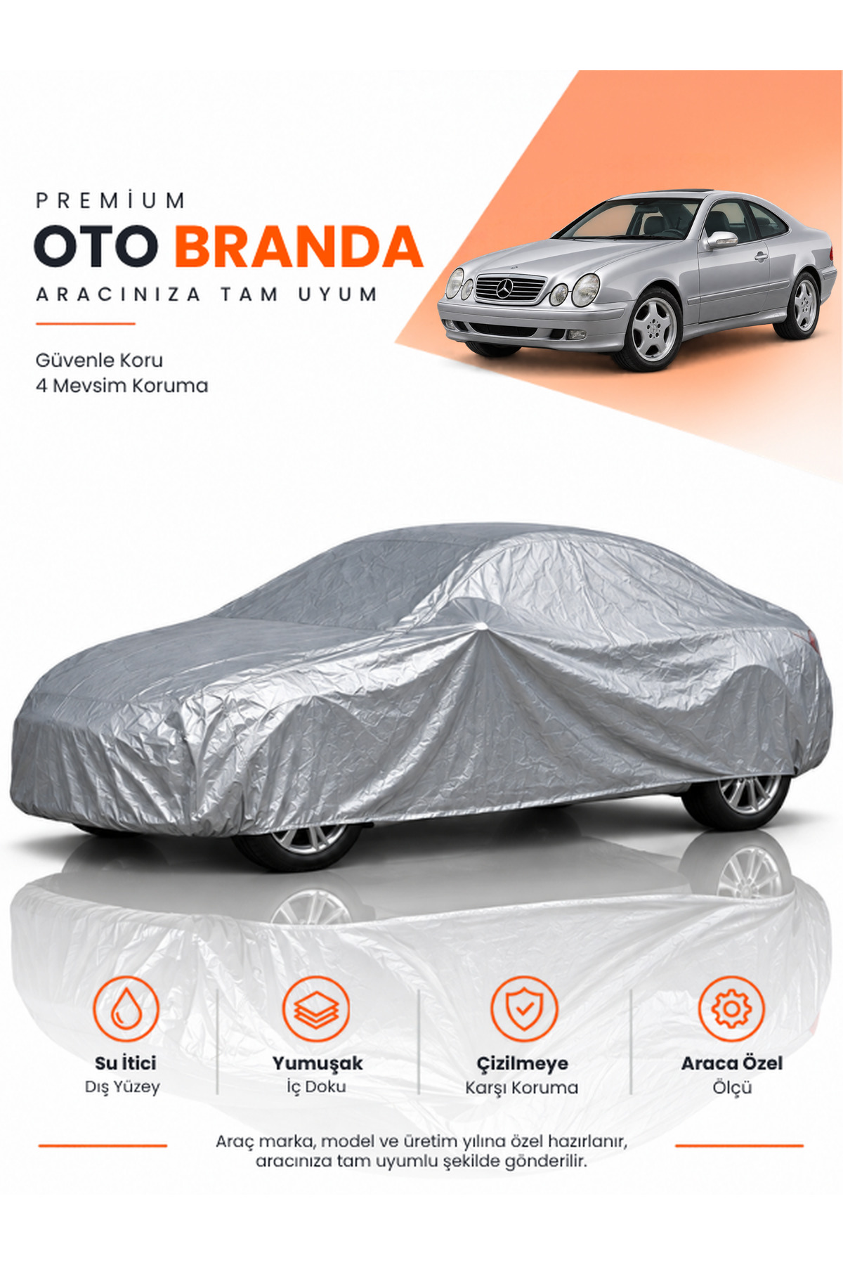 MERCEDES-BENZ 208 (1997-2002) COUPE Uyumlu Araba Brandası Oto Branda Araba Örtüsü Araç Çadırı