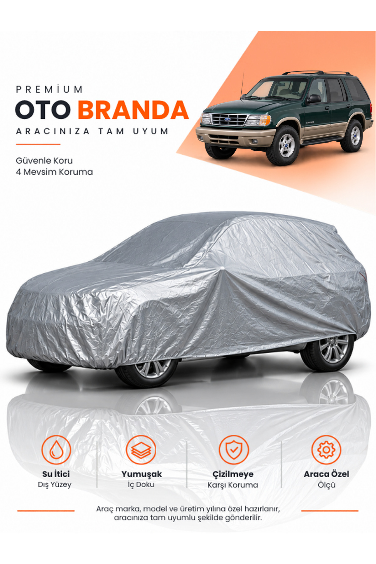 FORD EXPLORER (1995-2001) SUV Uyumlu Araba Brandası Oto Branda Araba Örtüsü Araç Çadırı