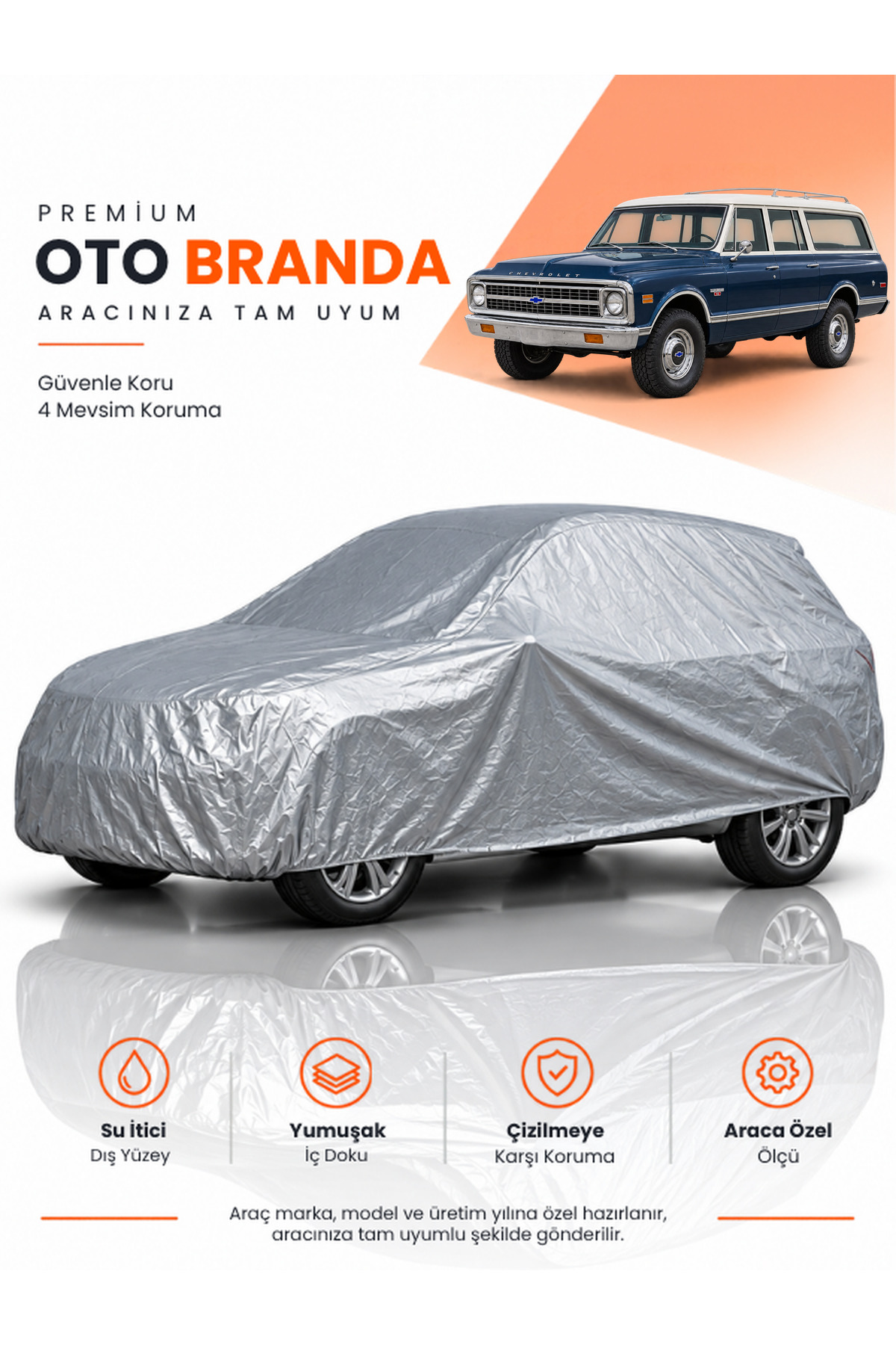 CHEVROLET SUBURBAN (1967-1972) SUV Uyumlu Araba Brandası Oto Branda Araba Örtüsü Araç Çadırı