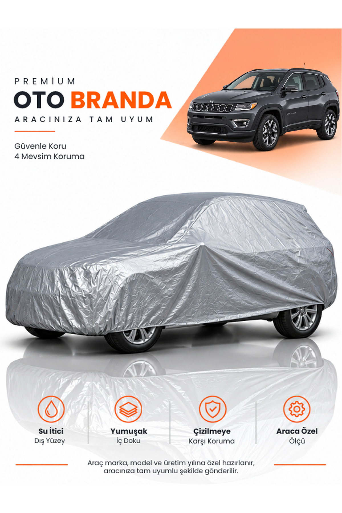 JEEP COMPASS (2021-2026) SUV Uyumlu Araba Brandası Oto Branda Araba Örtüsü Araç Çadırı