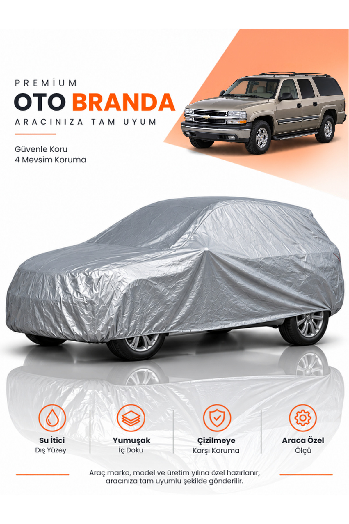 CHEVROLET SUBURBAN (2000-2006) SUV Uyumlu Araba Brandası Oto Branda Araba Örtüsü Araç Çadırı